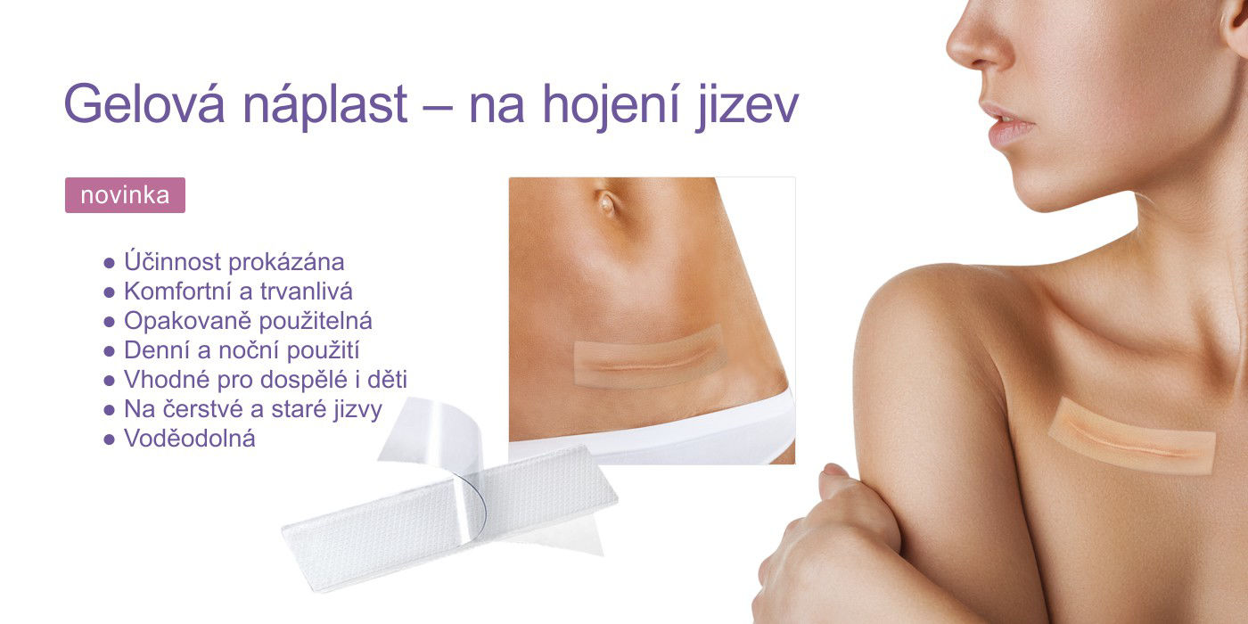 Gelová náplast na hojení jizev
